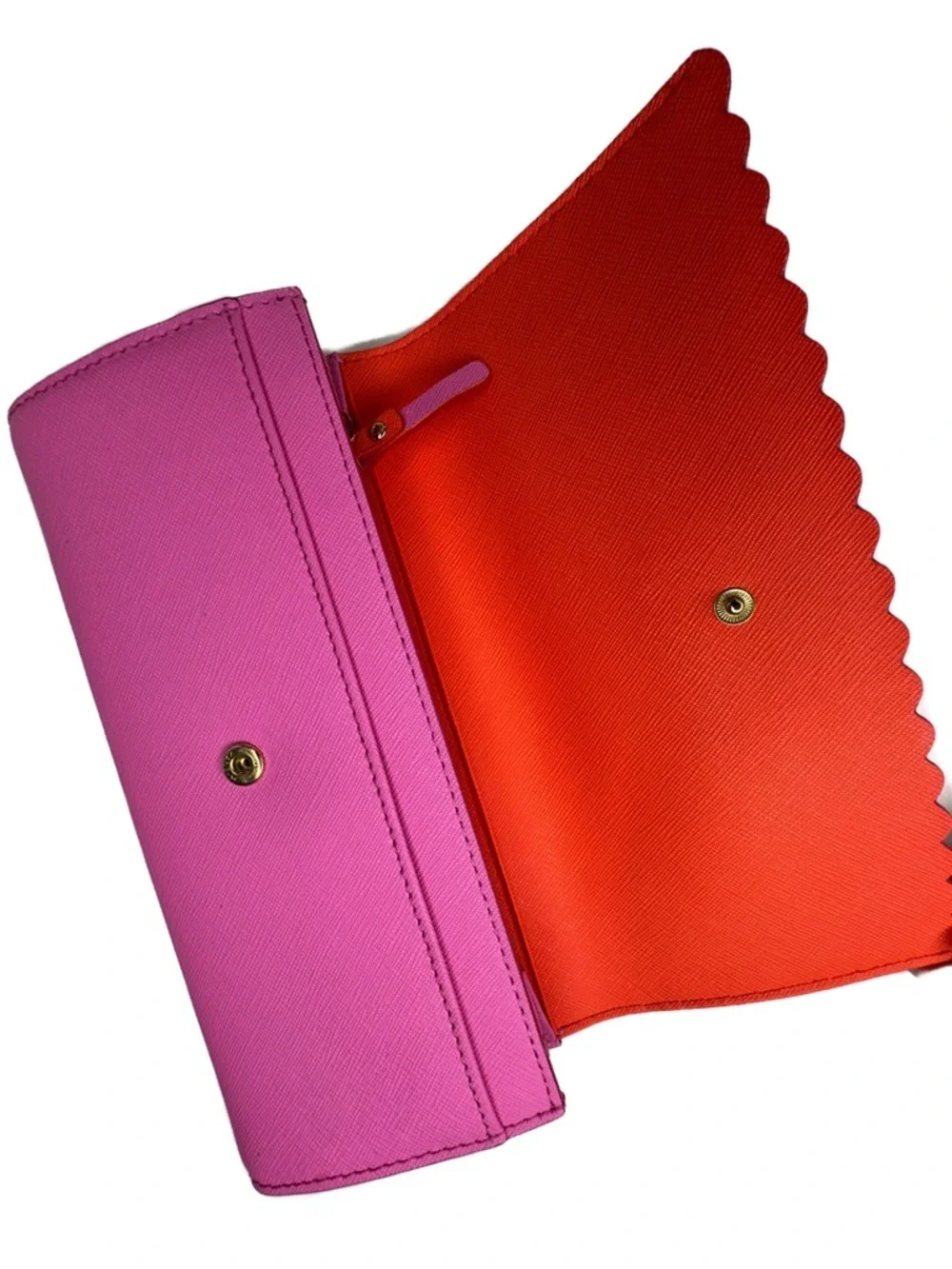 Kate Spade  Scalloped PINK Orange Papaya Tulip Cape Drive Tote  Bag & Wallet